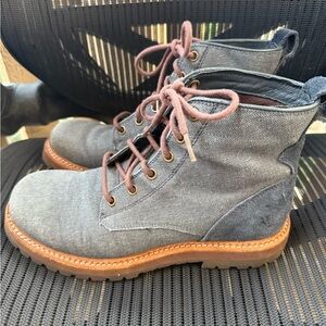 UGG Huntley Canvas Leather Boots